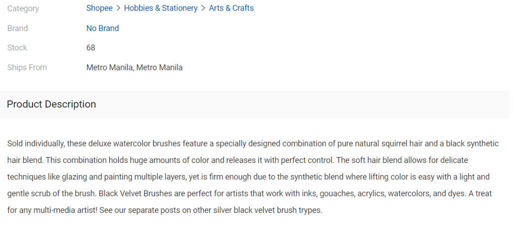 shopee screenshot of the yellow violet house product listing