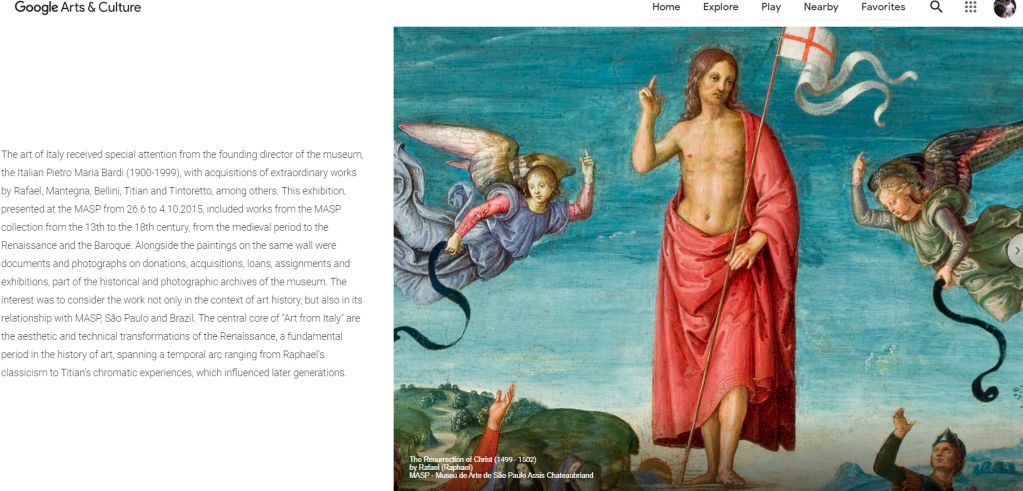Raphael on display at Sao Paolo Museum of Arts The Resurrection of Christ