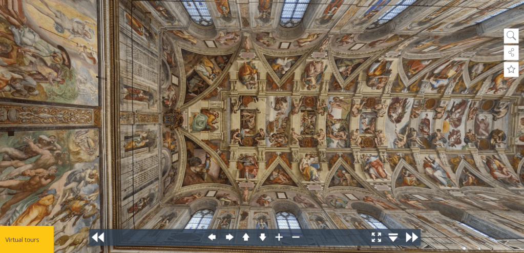 the Sistine Chapel virtual tour ceiling