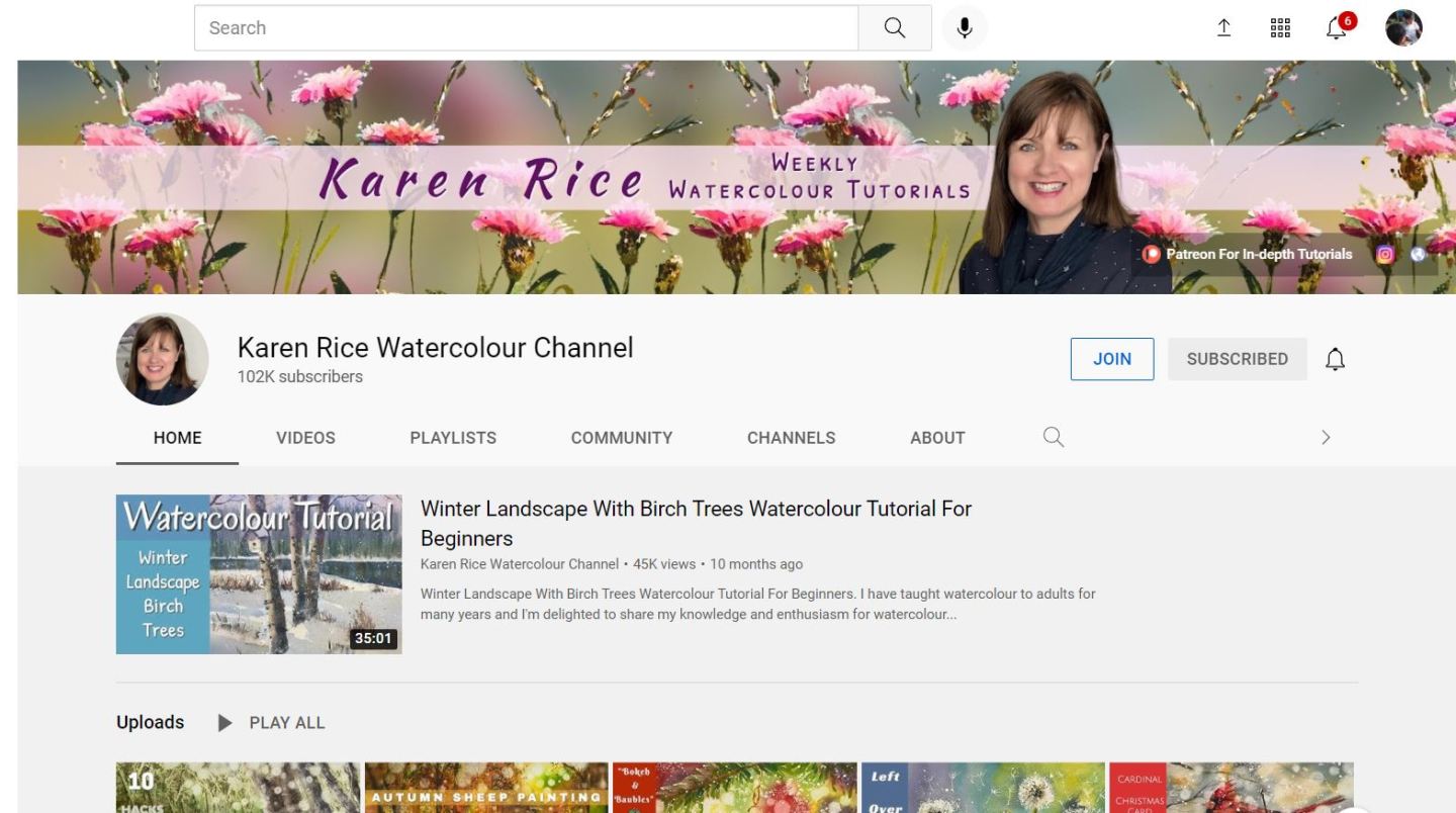 Karee Rice My Favorite YouTube Channels for Watercolor Inspirations and Lessons ...