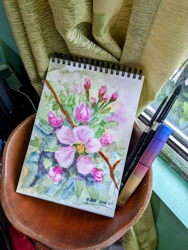 watercolor floral painting by Grass
