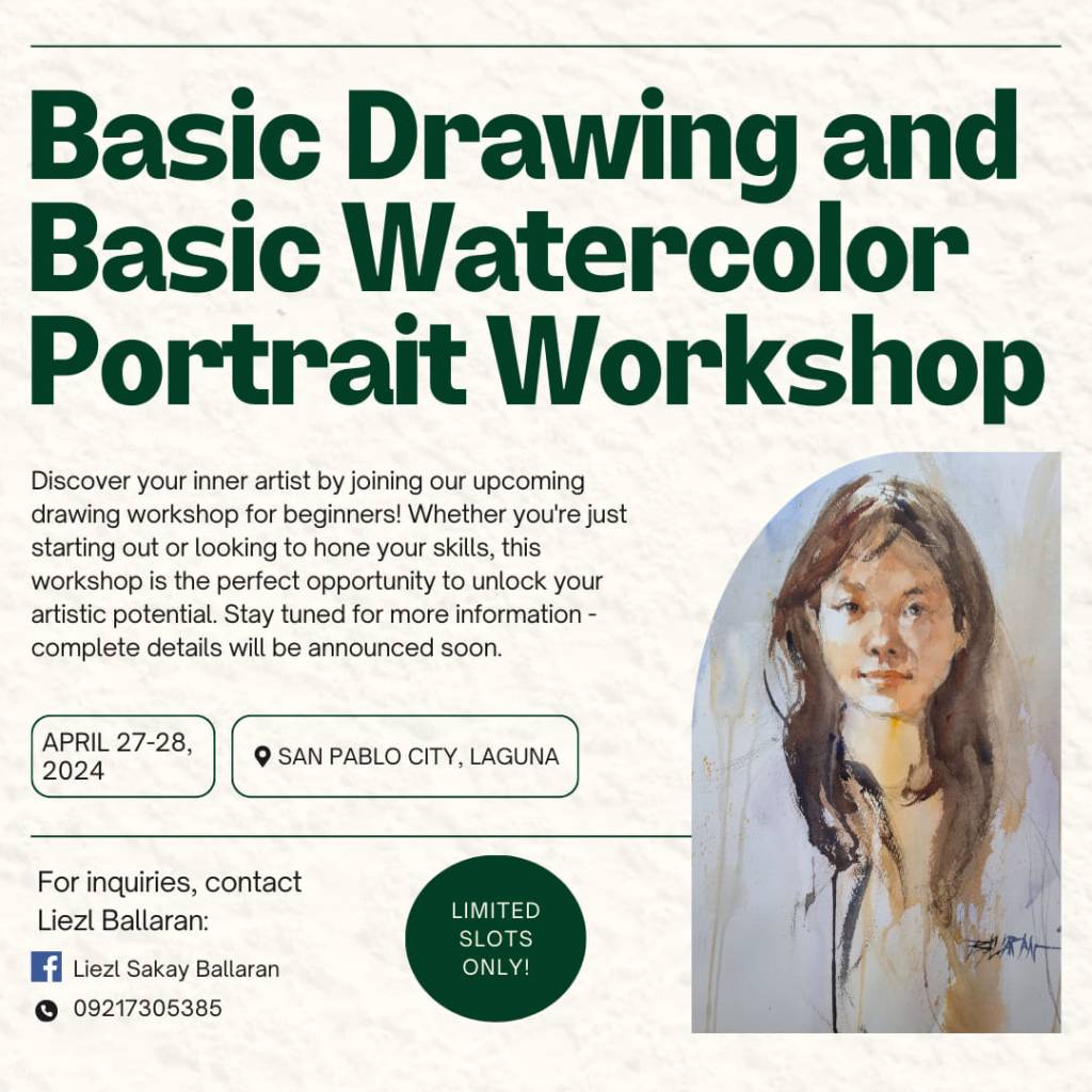 Basic Portrait Painting class with sir Lito Ballaran