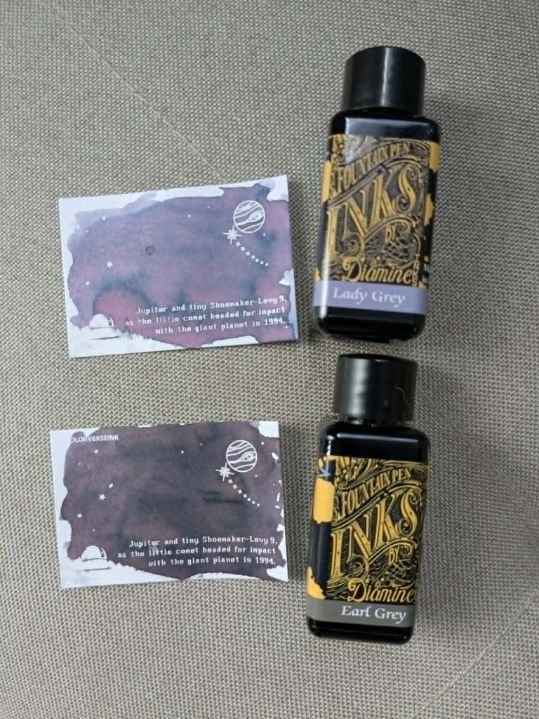 Diamine Earl Grey versus Lady Grey